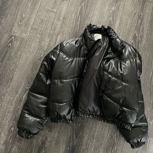 Black zara puffer jacket